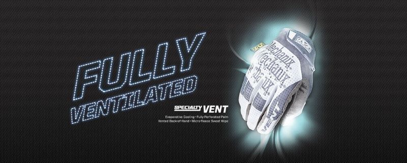 Banner image of the fully-ventilated specialty vent glove by Mechanix Wear.