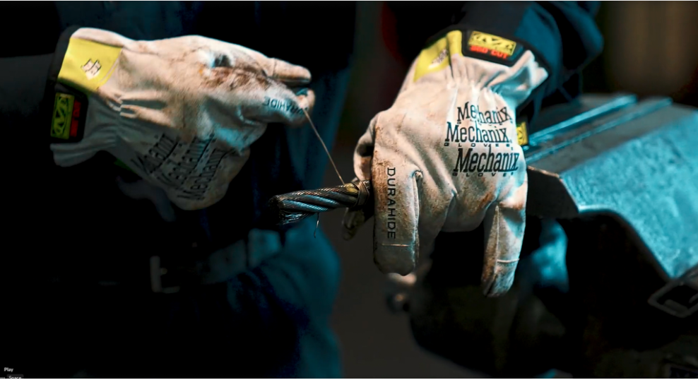 Image of worker wearing Mechanix Wear Max Cut gloves
